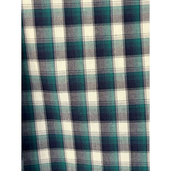 Cinch Shirt Mens Large Western Plaid Blue Check Teal Button Up Casual Work Rodeo - Picture 2 of 15